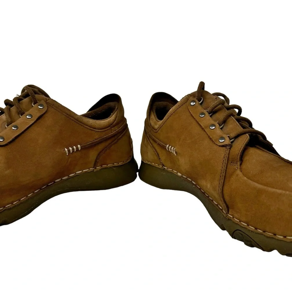 Teva Men’s Leather Lace Up Loafers Shoes Brown Size 12 - Picture 6 of 10